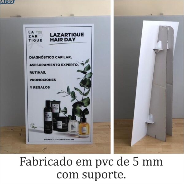expositor de pvc em 5 mm
